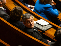 Gerald Darmanin, deputy of the Ensemble pour la Republique group, is seen during the session of questions to the government at the National...