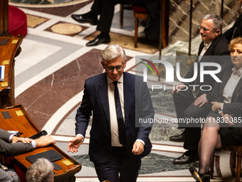 Frederic Valletoux, deputy of the Horizons et Independants group, is seen during the questions to the government session at the National Ass...