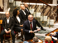 Paul Christophe, French Minister for Solidarity, Autonomy, and Gender Equality, speaks during the questions to the government session at the...