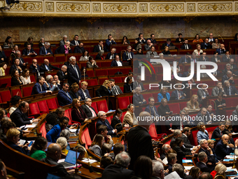 A general view of the National Assembly during the session of questions to the government in Paris, France, on March 12, 2024. (