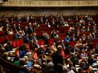 A general view of the National Assembly during the session of questions to the government in Paris, France, on March 12, 2024. (