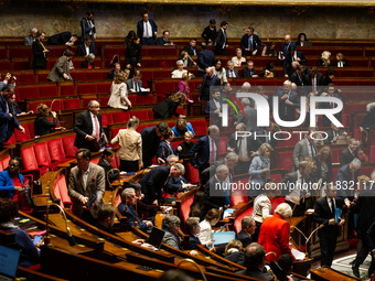 A general view of the National Assembly during the session of questions to the government in Paris, France, on March 12, 2024. (