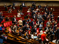 A general view of the National Assembly during the session of questions to the government in Paris, France, on March 12, 2024. (