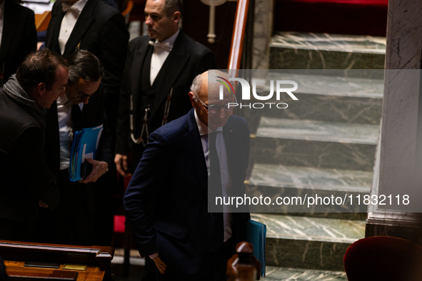 Didier Migaud, Keeper of the Seals and Minister of Justice, is seen during the questions to the government session at the National Assembly...