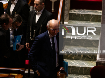 Didier Migaud, Keeper of the Seals and Minister of Justice, is seen during the questions to the government session at the National Assembly...