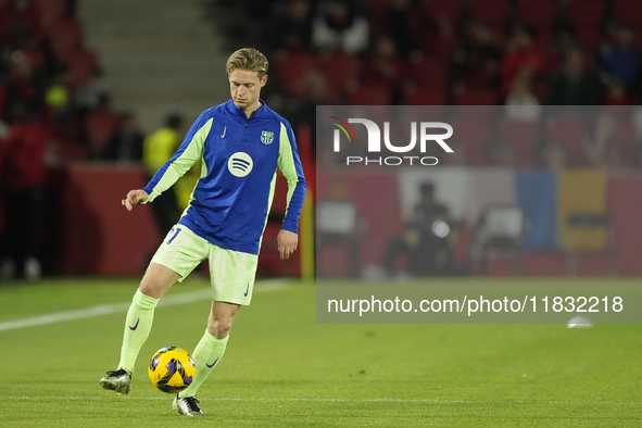 Frenkie de Jong central midfield of Barcelona and Netherlands during the warm-up before the La Liga match between RCD Mallorca and FC Barcel...