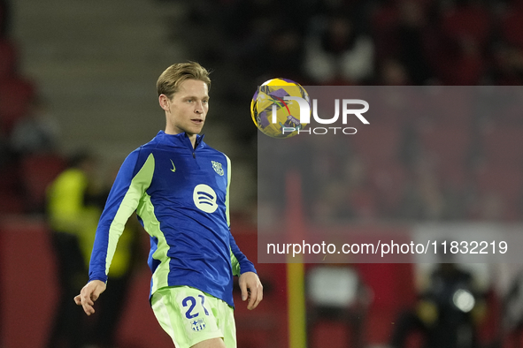 Frenkie de Jong central midfield of Barcelona and Netherlands during the warm-up before the La Liga match between RCD Mallorca and FC Barcel...