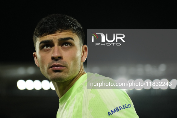 Pedri central midfield of Barcelona and Spain during the La Liga match between RCD Mallorca and FC Barcelona at Estadi de Son Moix on Decemb...