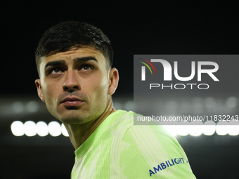 Pedri central midfield of Barcelona and Spain during the La Liga match between RCD Mallorca and FC Barcelona at Estadi de Son Moix on Decemb...