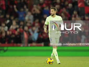 Inigo Martinez centre-back of Barcelona and Spain during the La Liga match between RCD Mallorca and FC Barcelona at Estadi de Son Moix on De...