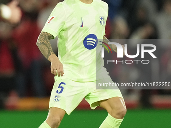 Inigo Martinez centre-back of Barcelona and Spain during the La Liga match between RCD Mallorca and FC Barcelona at Estadi de Son Moix on De...