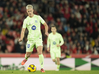 Dani Olmo attacking midfield of Barcelona and Spain during the La Liga match between RCD Mallorca and FC Barcelona at Estadi de Son Moix on...