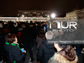 Hundreds of citizens gather in front of the National Assembly in Seoul, South Korea, on December 4, 2024, demanding the repeal of the martia...