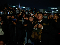 Hundreds of citizens gather in front of the National Assembly in Seoul, South Korea, on December 4, 2024, demanding the repeal of the martia...