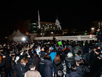 Hundreds of citizens gather in front of the National Assembly in Seoul, South Korea, on December 4, 2024, demanding the repeal of the martia...