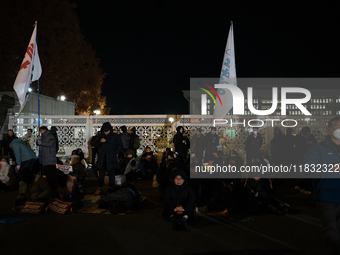 Hundreds of citizens gather in front of the National Assembly in Seoul, South Korea, on December 4, 2024, demanding the repeal of the martia...