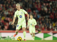 Dani Olmo attacking midfield of Barcelona and Spain during the La Liga match between RCD Mallorca and FC Barcelona at Estadi de Son Moix on...