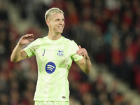 Dani Olmo attacking midfield of Barcelona and Spain during the La Liga match between RCD Mallorca and FC Barcelona at Estadi de Son Moix on...