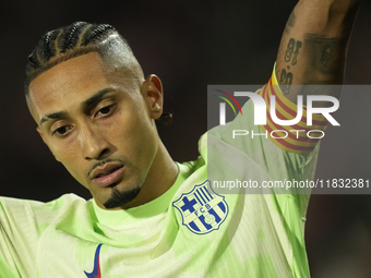 Raphinha right winger of Barcelona and Brazil during the La Liga match between RCD Mallorca and FC Barcelona at Estadi de Son Moix on Decemb...