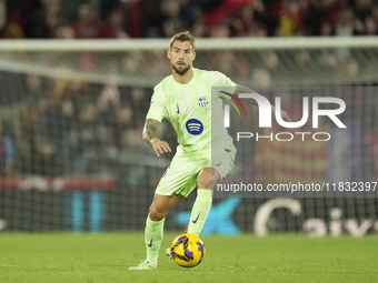 Inigo Martinez centre-back of Barcelona and Spain during the La Liga match between RCD Mallorca and FC Barcelona at Estadi de Son Moix on De...