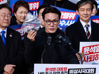 Kim Min-seok, Senior Supreme Council Member of the Democratic Party of Korea and a Member of the National Assembly, condemns President Yoon...