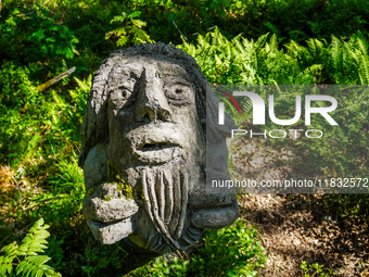 A general view of the Trollparken Garpes Vanner sculpture park is seen in Gamleby, Sweden, on August 11, 2024. The artist Jerzy Przybyl, als...