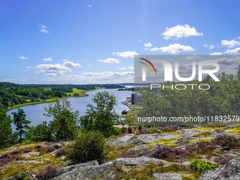 A general view of the Trollparken Garpes Vanner sculpture park is seen in Gamleby, Sweden, on August 11, 2024. The artist Jerzy Przybyl, als...