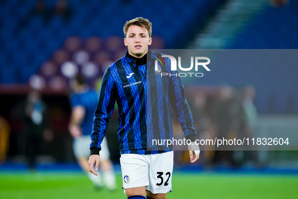 Mateo Retegui of Atalanta BC looks on during the Serie A Enilive match between AS Roma and Atalanta BC at Stadio Olimpico on December 02, 20...