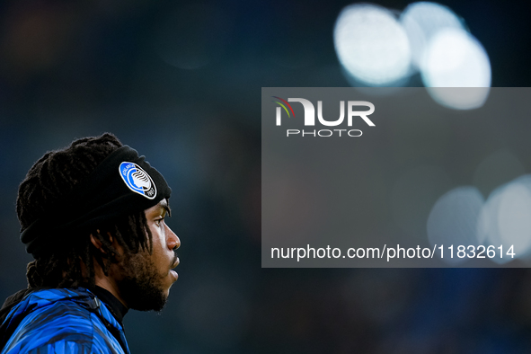 Ademola Lookman of Atalanta BC l\\during the Serie A Enilive match between AS Roma and Atalanta BC at Stadio Olimpico on December 02, 2024 i...