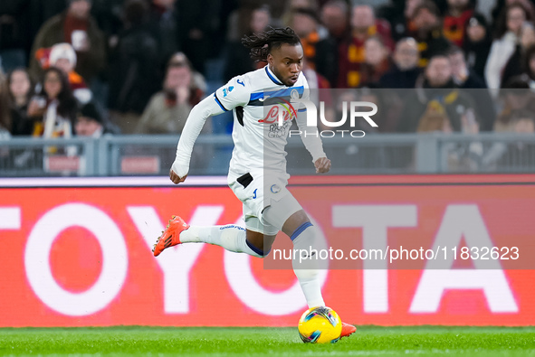 Ademola Lookman of Atalanta BC during the Serie A Enilive match between AS Roma and Atalanta BC at Stadio Olimpico on December 02, 2024 in R...