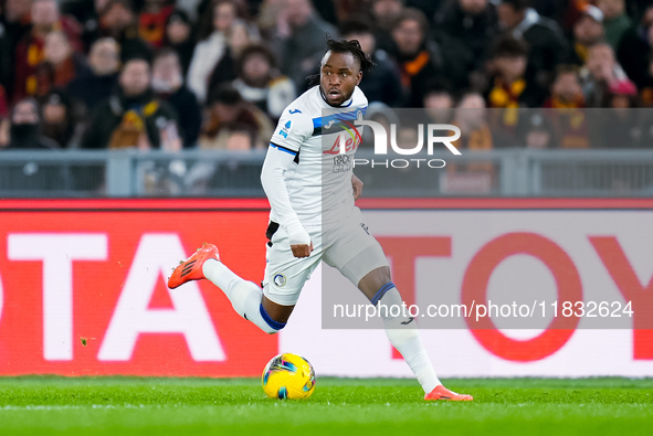 Ademola Lookman of Atalanta BC during the Serie A Enilive match between AS Roma and Atalanta BC at Stadio Olimpico on December 02, 2024 in R...