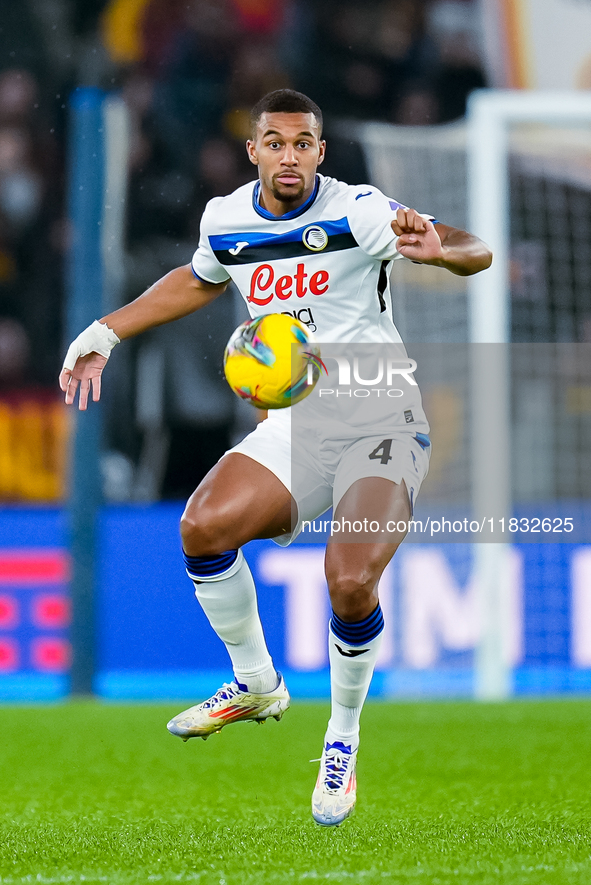 Isak Hien of Atalanta BC during the Serie A Enilive match between AS Roma and Atalanta BC at Stadio Olimpico on December 02, 2024 in Rome, I...