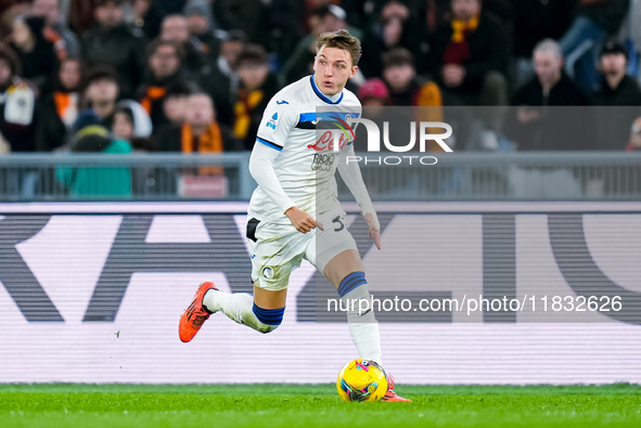 Mateo Retegui of Atalanta BC during the Serie A Enilive match between AS Roma and Atalanta BC at Stadio Olimpico on December 02, 2024 in Rom...