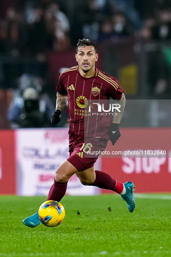 Leandro Paredes of AS Roma during the Serie A Enilive match between AS Roma and Atalanta BC at Stadio Olimpico on December 02, 2024 in Rome,...