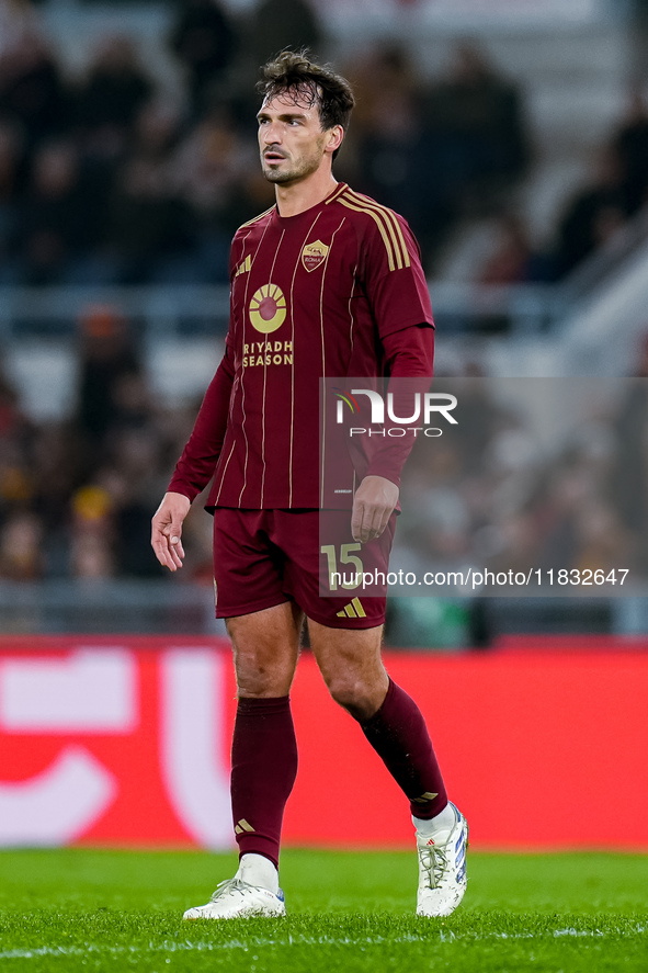 Mats Hummels of AS Roma i during the Serie A Enilive match between AS Roma and Atalanta BC at Stadio Olimpico on December 02, 2024 in Rome,...