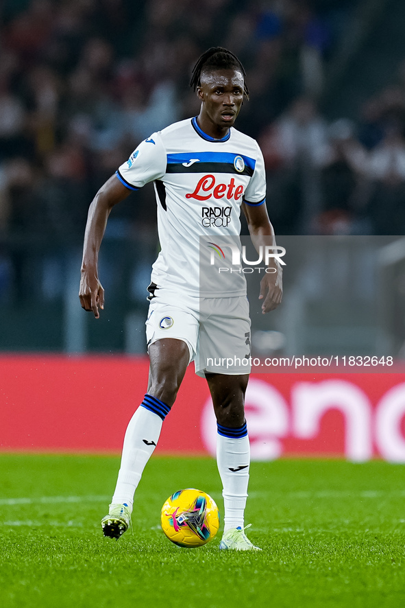 Odilon Kossounou of Atalanta BC during the Serie A Enilive match between AS Roma and Atalanta BC at Stadio Olimpico on December 02, 2024 in...