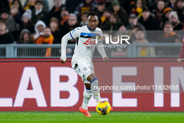 Ademola Lookman of Atalanta BC during the Serie A Enilive match between AS Roma and Atalanta BC at Stadio Olimpico on December 02, 2024 in R...