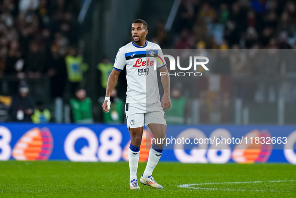 Isak Hien of Atalanta BC during the Serie A Enilive match between AS Roma and Atalanta BC at Stadio Olimpico on December 02, 2024 in Rome, I...