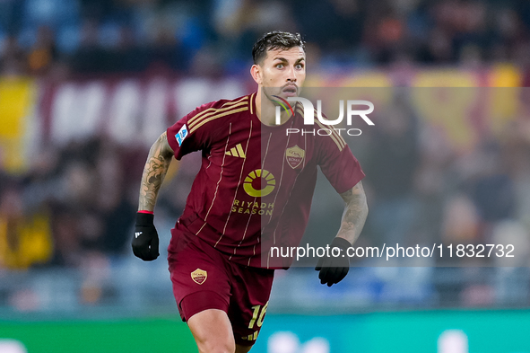 Leandro Paredes of AS Roma during the Serie A Enilive match between AS Roma and Atalanta BC at Stadio Olimpico on December 02, 2024 in Rome,...