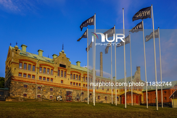 A general view of the Tyska Bryggare Garden, an ancient German brewery, is seen in Karlskrona, Sweden, on August 15, 2024. 