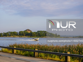 A general view of the old city center is seen in Karlskrona, Sweden, on August 15, 2024. (