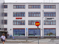 The city council building is seen in Karlskrona, Sweden, on August 15, 2024. (