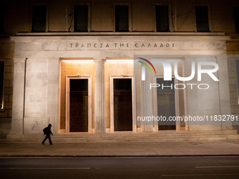 A general view of the Bank of Greece in Athens, Greece, on December 3, 2024. (