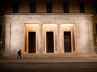 A general view of the Bank of Greece in Athens, Greece, on December 3, 2024. (