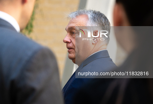 Hungary's Prime Minister Viktor Orban arrives for a meeting with Pope Francis at The Vatican, on December 4, 2024. 