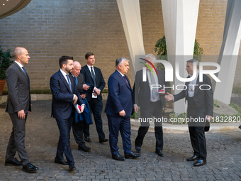 Hungary's Prime Minister Viktor Orban arrives for a meeting with Pope Francis at The Vatican, on December 4, 2024. (