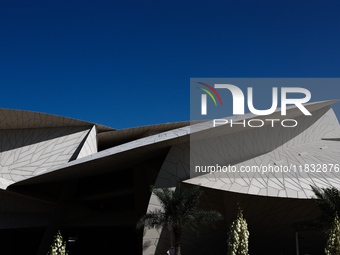 A view of the National Museum of Qatar in Doha, Qatar on December 3, 2024. (