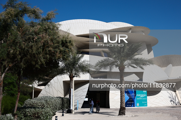 A view of the National Museum of Qatar in Doha, Qatar on December 3, 2024. 