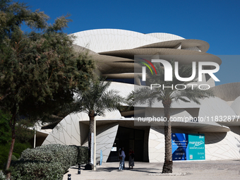 A view of the National Museum of Qatar in Doha, Qatar on December 3, 2024. (