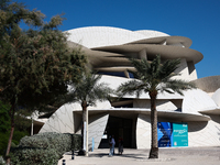 A view of the National Museum of Qatar in Doha, Qatar on December 3, 2024. (